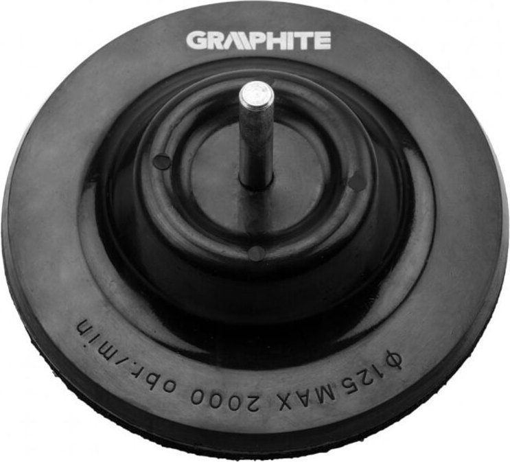 Thumbnail - 125 mm Graphit-Klettscheibe – kippbarer Schaft, Bohrschleifer