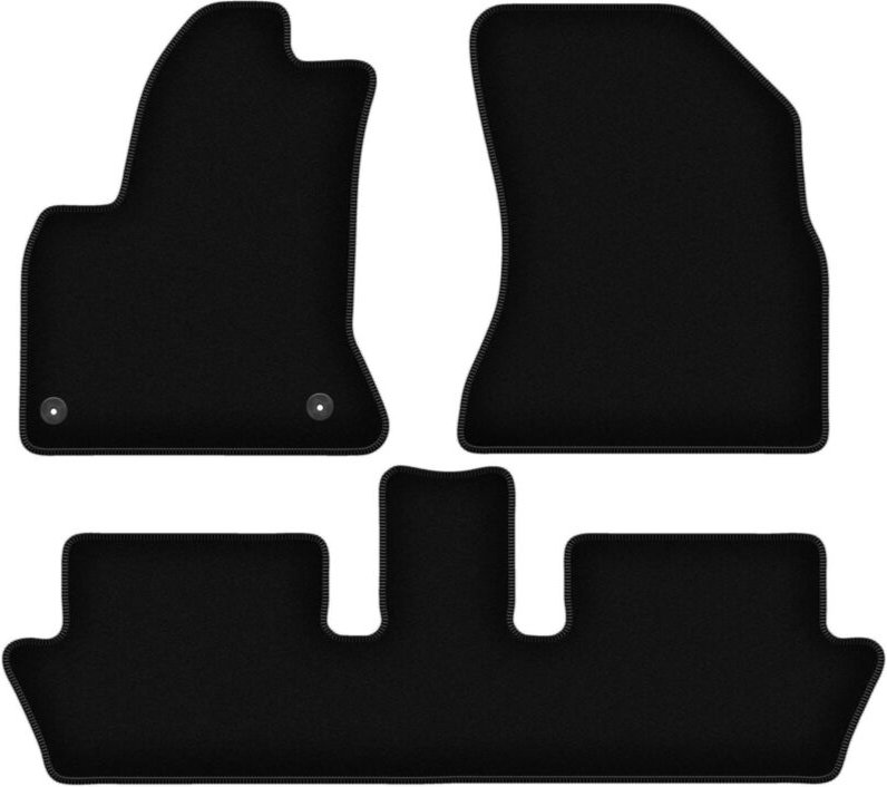 BASIC schwarze Veloursmatten für: Citroen C4 Picasso I Minivan (2006-2013)
