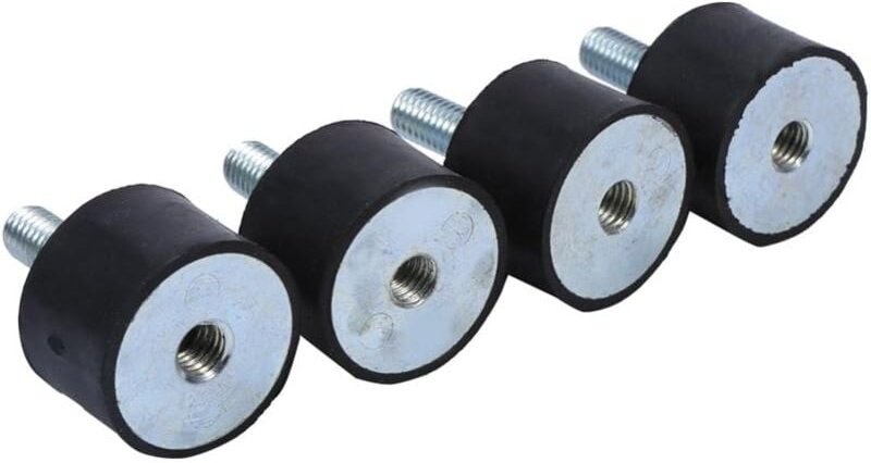 Thumbnail - 4x M8 Gummilager Anti-Vibrations-Stoßdämpfer Silentblock-Spulen (VD3020 M823) für Luftkompressoren, Motoren, Wasserpumpe...