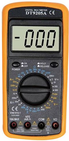 Uni-t - Digital-Multimeter DT9205A 600Vac/dc, 10Aac/dc, Widerstand, Kapazität, Kontinuität...
