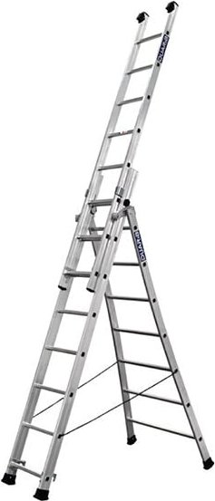 Matisère - Mehrzweckleiter 8+2x8 Sprossen - Aufgeweiten Länge 6.15m - 630309