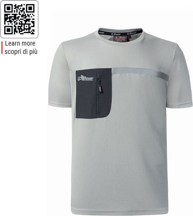 U Power Christal Arbeits-T-Shirt - m - Hellgrau