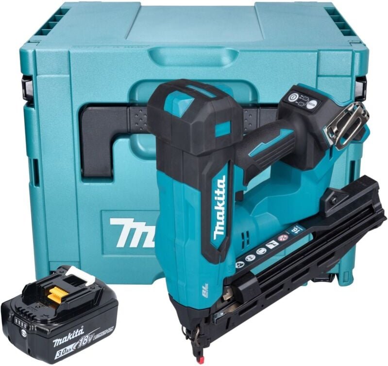 Dbn 610 F1J Akku Stauchkopfnagler 18 v 32 - 64 mm Brushless + 1x Akku 3,0 Ah + Makpac - ohne Ladegerät - Makita