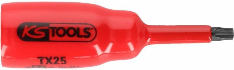 Thumbnail - KS Tools 3/8" Bit-Stecknuss mit Schutzisolierung für Torx-Schrauben, T10, kurz - 117.2454