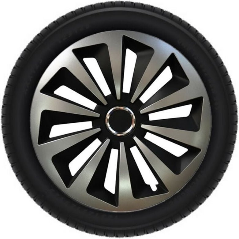 Radkappen-Satz - 14 Zoll - Fox-Mix - Silber-Schwarz