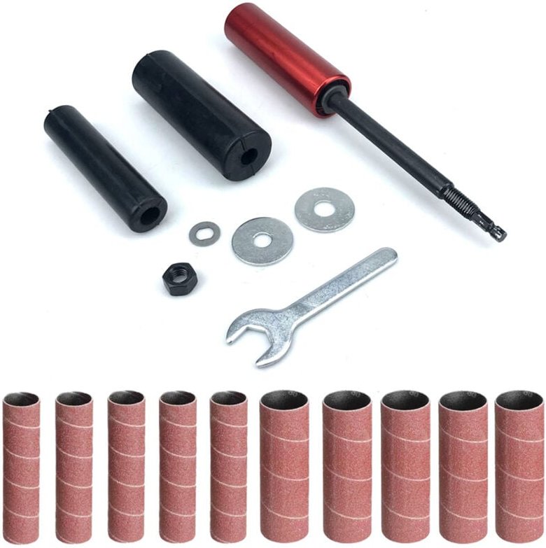 Ej.Life Handgeführte Gummi-Schleiftrommel, 1,5 Bohrer-Schleifdorn-Spindelschleifer-Adapter für Bohrmaschinen und Bohrmas...