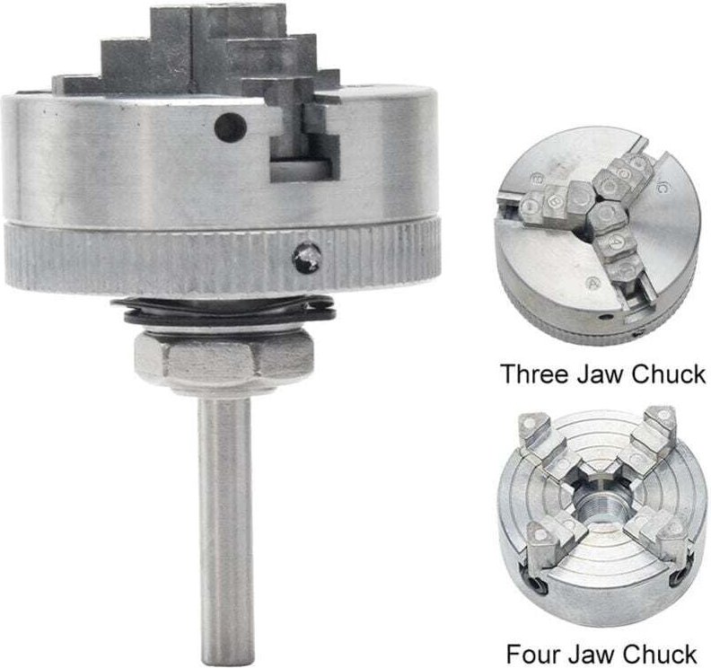 Selbstzentrierendes 3-Backen-Zinkfutter – Zum Drehen von Holz und Metall – Hochpräzises Mini-Drehbankzubehör