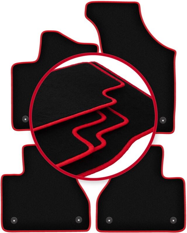 CARLUX-RED Autofußmatten für: Volkswagen Phaeton Limousine (2002-2016)