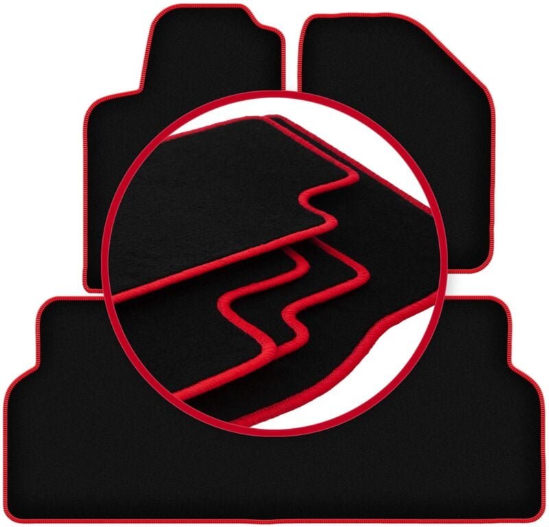 CARLUX-RED Autofußmatten für: Renault Scenic I Minivan (1996-2003)