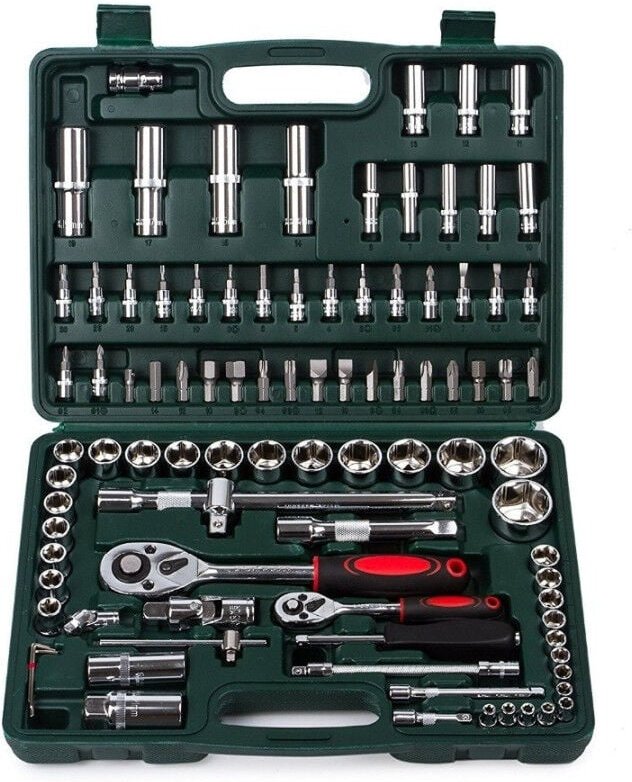 Kassettenkasten-ratschensatz 94-TEILIG KF-94 chrom-vanadium-stahl 1/2' 1/4' - - Trade Shop