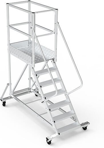 Mobile Plattform mit Geländer total und Sicherheitstür - Maximale Arbeitshöhe 4.40m - PTF112PT-P