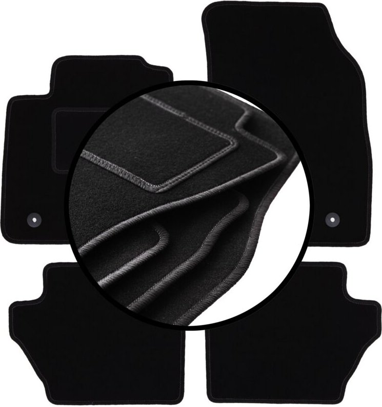 Komplettset Veloursmatten für: Mazda 2 II Schrägheck (2007-2015)