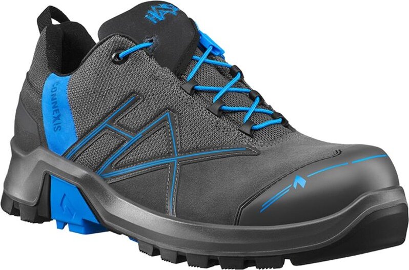 Sicherheitshalbschuh Connexis Safety+ gtx low 631002 S3 esd src dguv Gr. 41 grau/blau - Haix