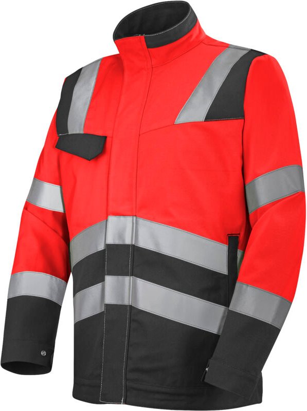 Sicherheits-Reflektorjacke FLUO XP ROUGE FLUO/GRAU CONVOY 2XL