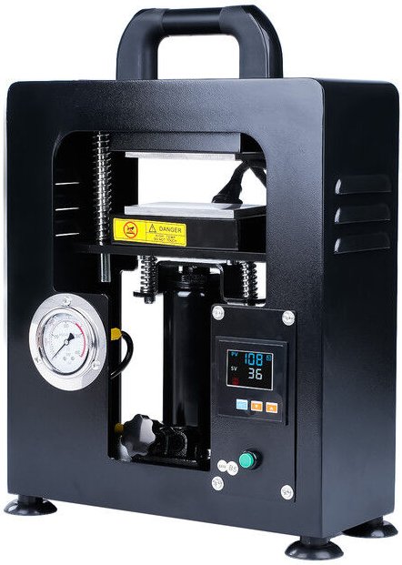 DEWIN 10 Tonnen Manuelle hydraulische Wärmepresse 600W Doppelheizplatte Kolophonium-Extraktionsmaschine EU