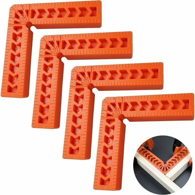 Linghhang - 90-Grad-Winkelklemme, 4 Stück, 90-Grad-Winkelklemme, 100 mm, 90-Grad-Positionierungsquadrat,