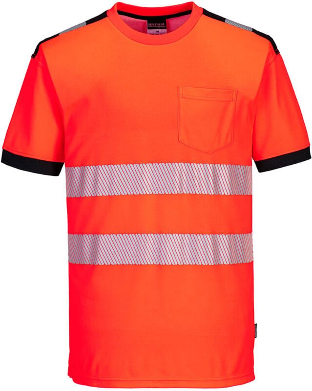 Thumbnail - T-Shirt HV PW3 Rot/Schwarz 2XL