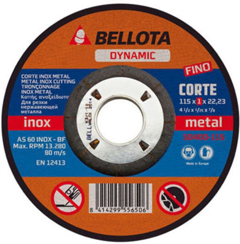 Edelstahl-Trennscheibe 115x1mm dynamic 50400 bellota
