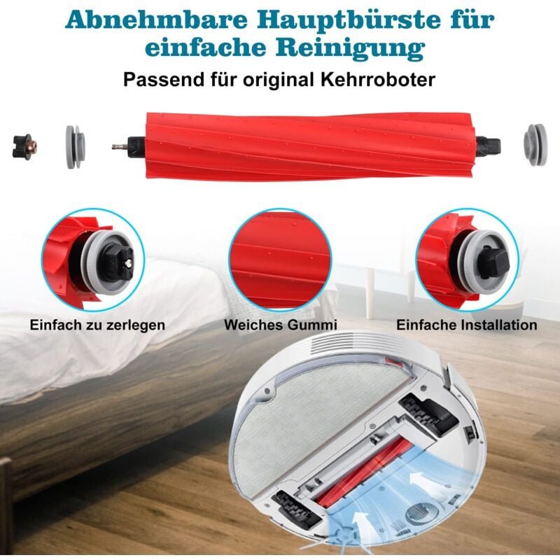 Zubehör für S7/S7 plus/S7 MaxV/S7 MaxV ultra Staubsauger, Zubehör-Set Ersatzteile mit 2 Hauptbürsten, 4 Wischmopps, 4 Fi...