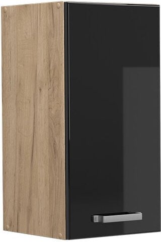 Hängeschrank R-Line, Schwarz Hochglanz, 30 cm, Vicco
