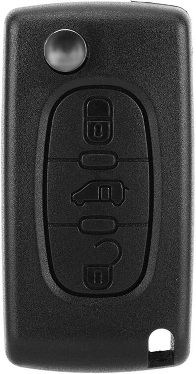 Schlüsselanhänger Tasche, 3 Tasten Auto Fernbedienung Schlüsselanhänger Schutzhülle Hülle Ersatz für Citroen Berlingo Sc...