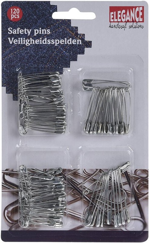 Sicherheitsnadeln aus Metall, 120 Stück 85761