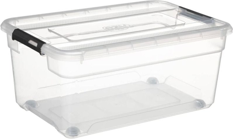 5five Simply Smart - Durchsichtige plastikbox 40l solutions+ (lösungen+) - 5five