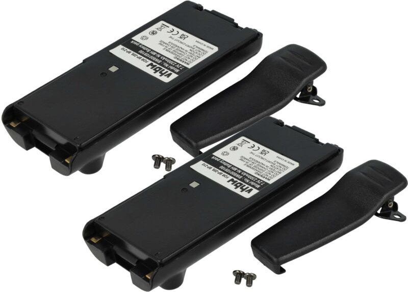 vhbw 2x Akku kompatibel mit Icom IC-T3H, IC-F4GS, IC-F4GT, IC-U82, IC-V8 Funkgerät, Walkie Talkie (2300 mAh, 7,2 V, NiMH...