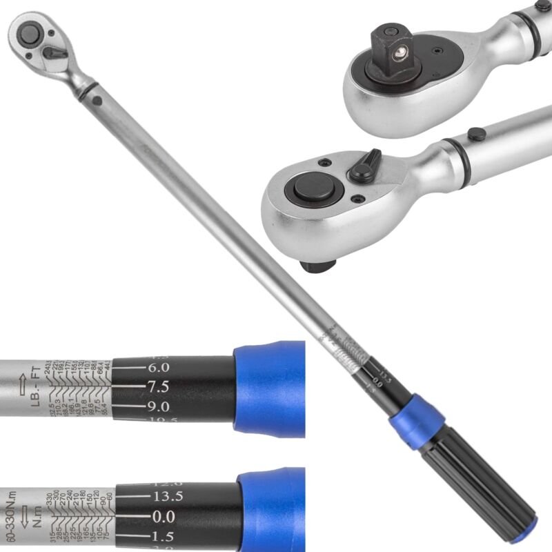 Doppelseitiger Drehmomentschlüssel mit Feststellfunktion 330Nm