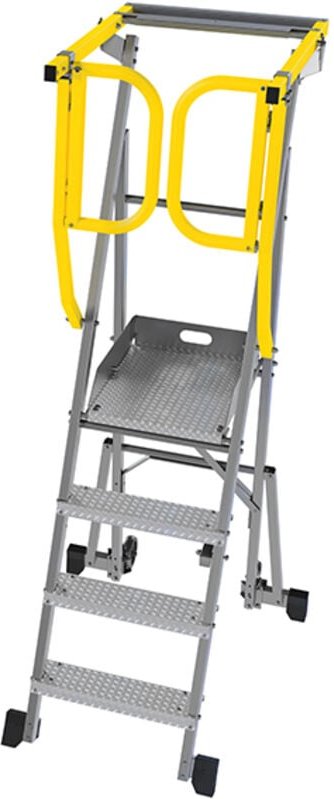 Matisère - Mobile Podestleiter 4 Stufen - Maximale Arbeitshöhe 3.00m - PAM4-PS/R