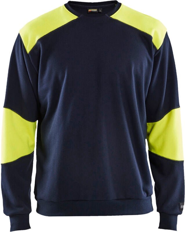 Feuerhemmender Arbeitssweatshirt 3458 - Marine/Gelbfloß XXL