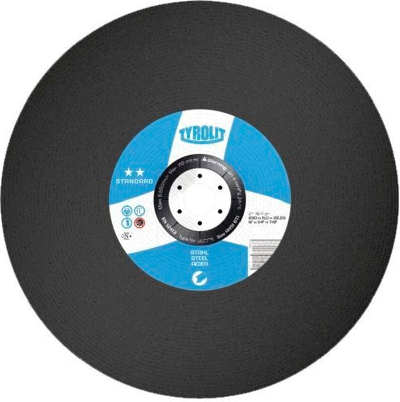 Tyrolit - Standard Schruppscheibe (Schleifscheibe) ø 125x6 mm für Metall Form 27