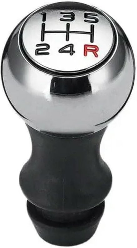 Ymyny - 5-Gang-Schaltknauf für manuelle Schaltung, für Auto 206 207 3008 usw./ C2 C3 C4 Picasso Berlingo Saxo (Silber + ...