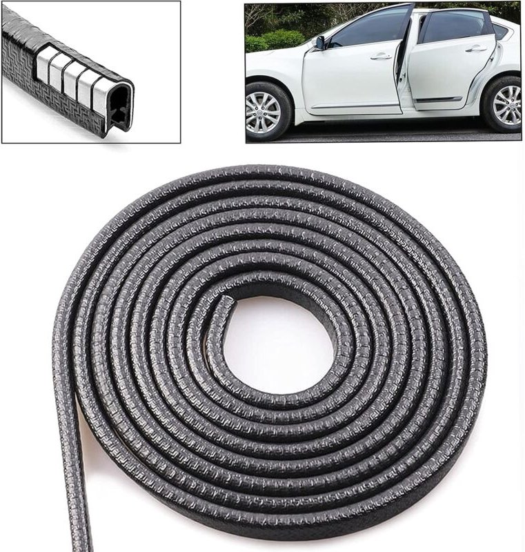Crediri 5 m Autotür-Gummidichtung, Antikollisionsstreifen, Gummi-Autotürkantenschutz, Autotürschutz für die Kante der Au...