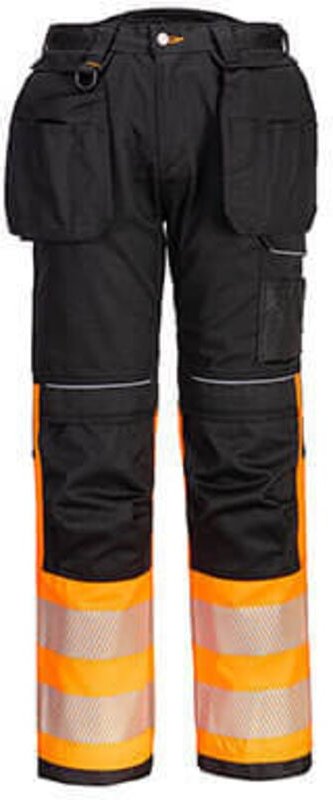 Holster-Hose PW3 Hi-Vis Klasse 1 Orange/Schwarz L - DE(48) - UK(38)