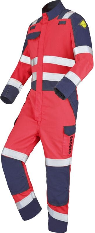 Kombination 1 Reißverschluss GALAN Neonrot / Marineblau 2XL - FR(56-58)