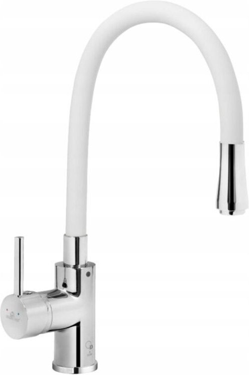 Queen Chrom-Spülwaschtischarmatur Mit Weissem Auslauf