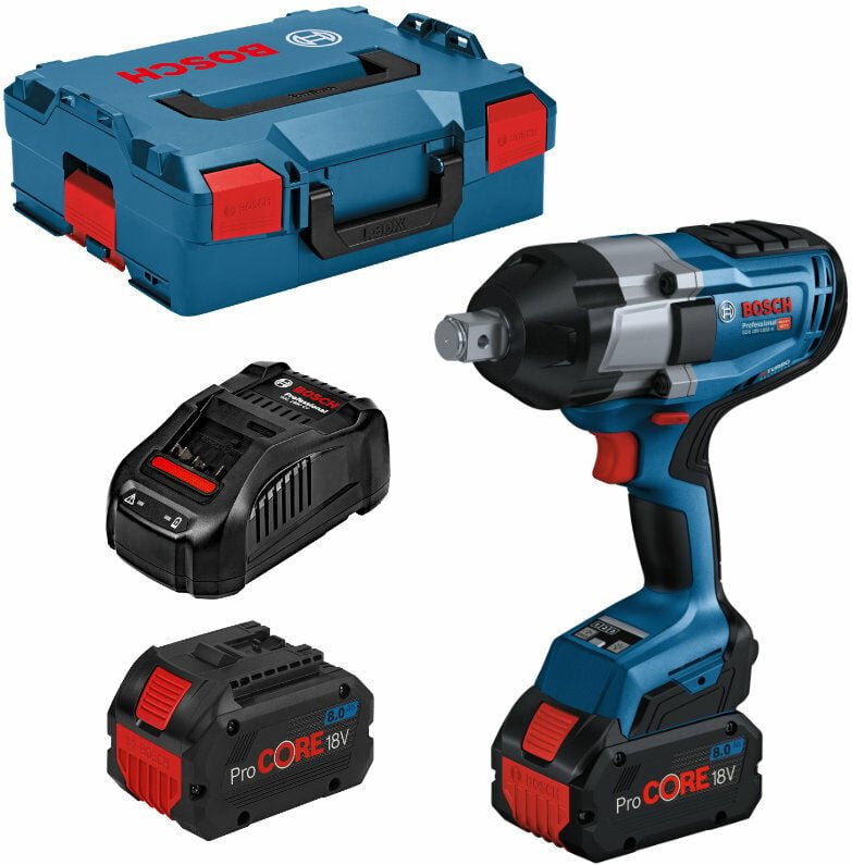 Thumbnail - Bosch biturbo Akku-Schlagschrauber gds 18V-1050 h 2x pc 8,0 Ah und Lader in l-boxx