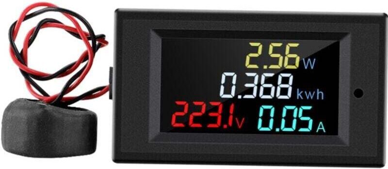 Amperometro e voltmetro digitali, AC 80-300 V, misuratore multifunzione D69-2049, amperometro e voltmetro digitali