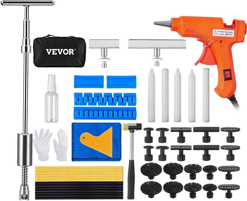 Mophorn - vevor 52-teiliger Ausbeulen-Abzieher Ausbeulwerkzeug Dellen-Reparaturset, inkl. 20 Brückenabziehlaschen & 2 x ...