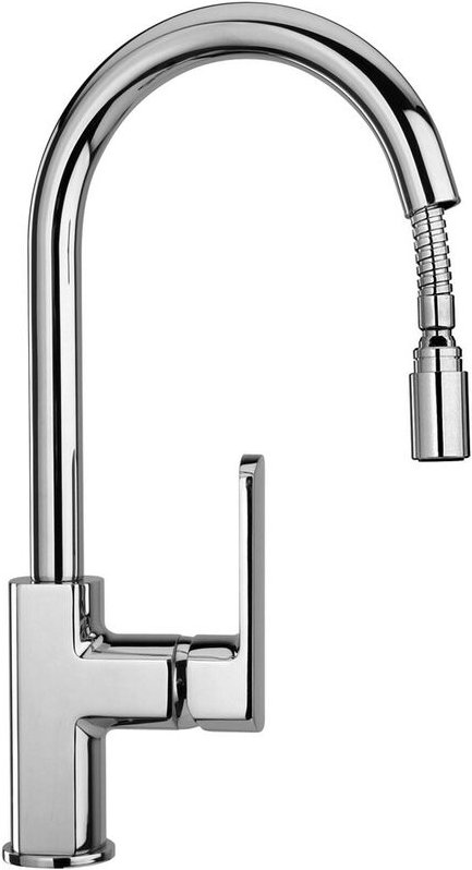 Spültischmischer mit ausziehbarer Dusche Paini Ovo 86CR591 Chrom