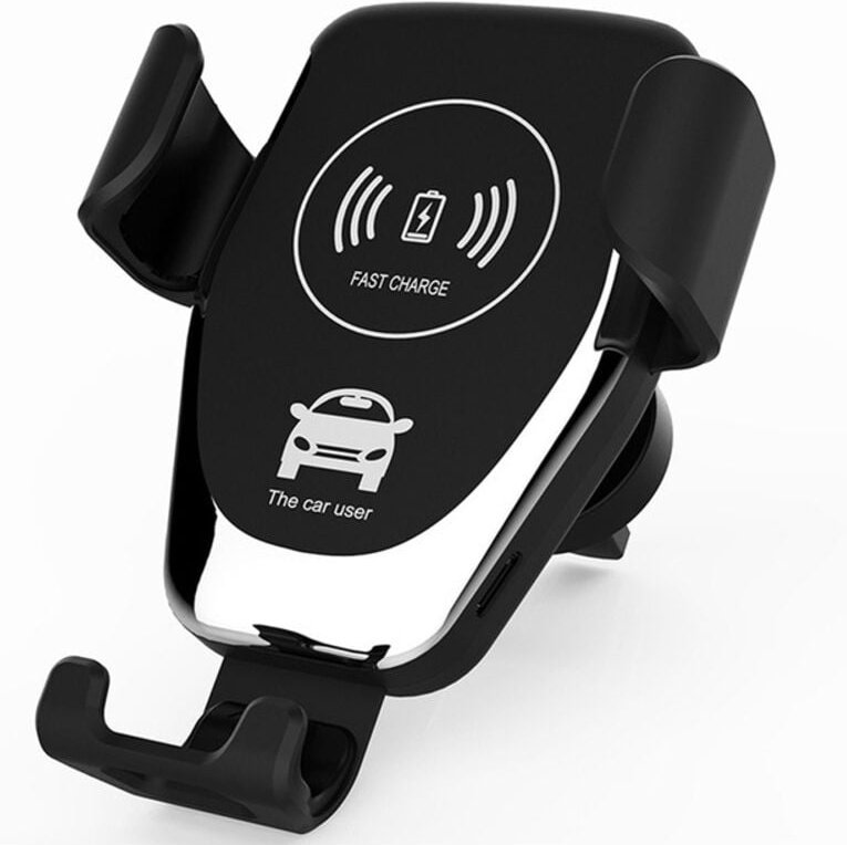 Thumbnail - Ahlsen - Kabelloses Autoladegerät, Induktions-Autoladegerät, kabelloser Telefonhalter, Telefonhalter, Qi-Schnellladung, ...