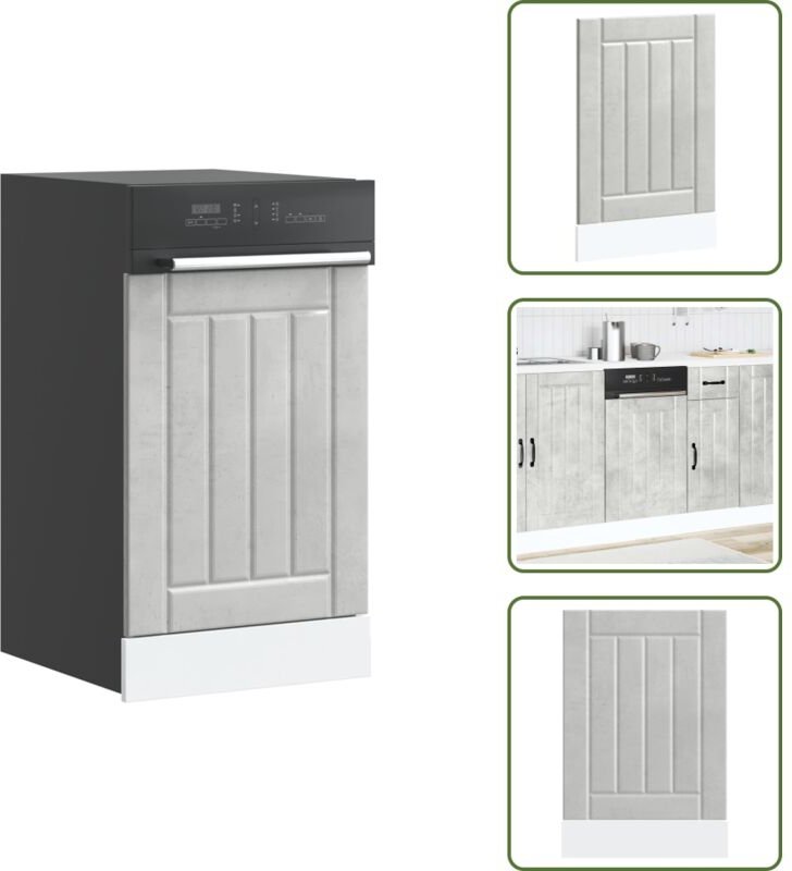 Geschirrspülerblende Lucca Betongrau Holzwerkstoff - Geschirrspülerblende - Geschirrspülerblenden - Geschirrspüler Front...