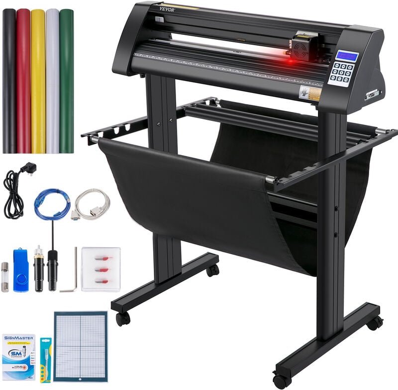Vinyl Schneideplotter Max. Papiereinzug 720 mm, Folienplotter Schneidkraft 500 g, Plotterschneider mit optisches Auge, S...