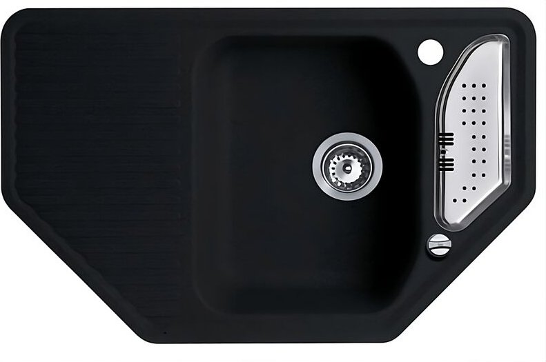 Teka - Granitspüle Texina 45 e-tg Schwarz Granit-Spüle Eckspüle