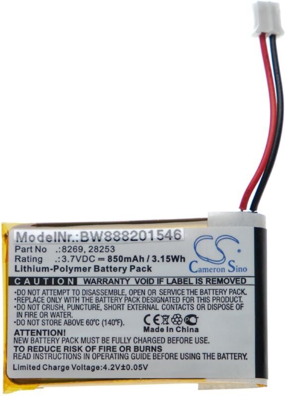 Thumbnail - Vhbw - 1x Akku kompatibel mit Marmitek VDP210BP, 170, 210 Türsprechanlage, Video-Türklingel (850 mAh, 3,7 v, Li-Polymer)