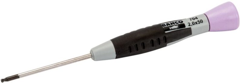 Thumbnail - Bahco Schraubendreher mit Kugelkopf für Innensechskantschrauben mit Präzisionsgriff, 2 mm x 50 mm