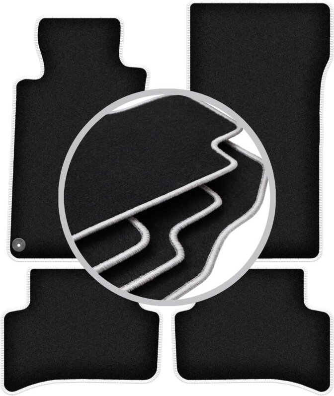 CARLUX-SILVER Autofußmatten für: Mercedes C W203 Coupé (2000-2008)