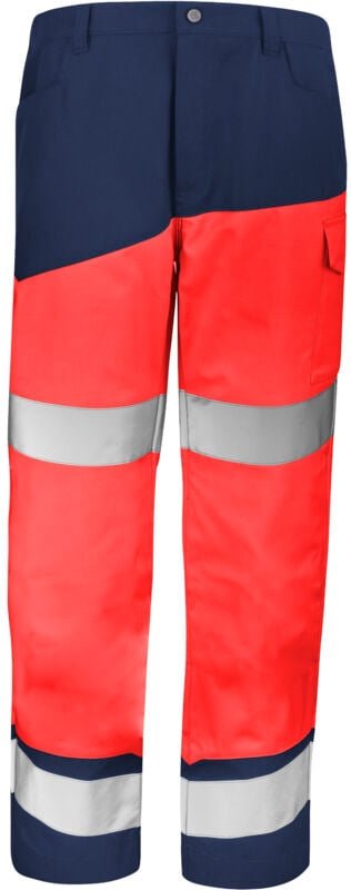 Sicherheits-Fluoreszenz-Overall XP Rot Fluoreszierend / Marineblau 2XL - FR(56-58)
