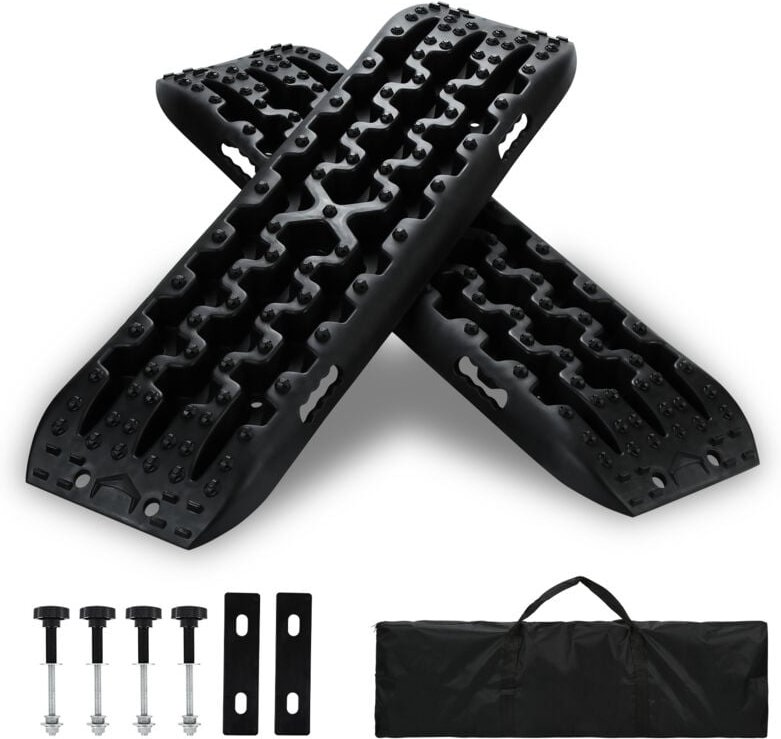 Swanew - 2x Anfahrhilfe Antirutschmatten Auto Winter Grip Traction Boards Schnee Starkes Nylon Schlamm